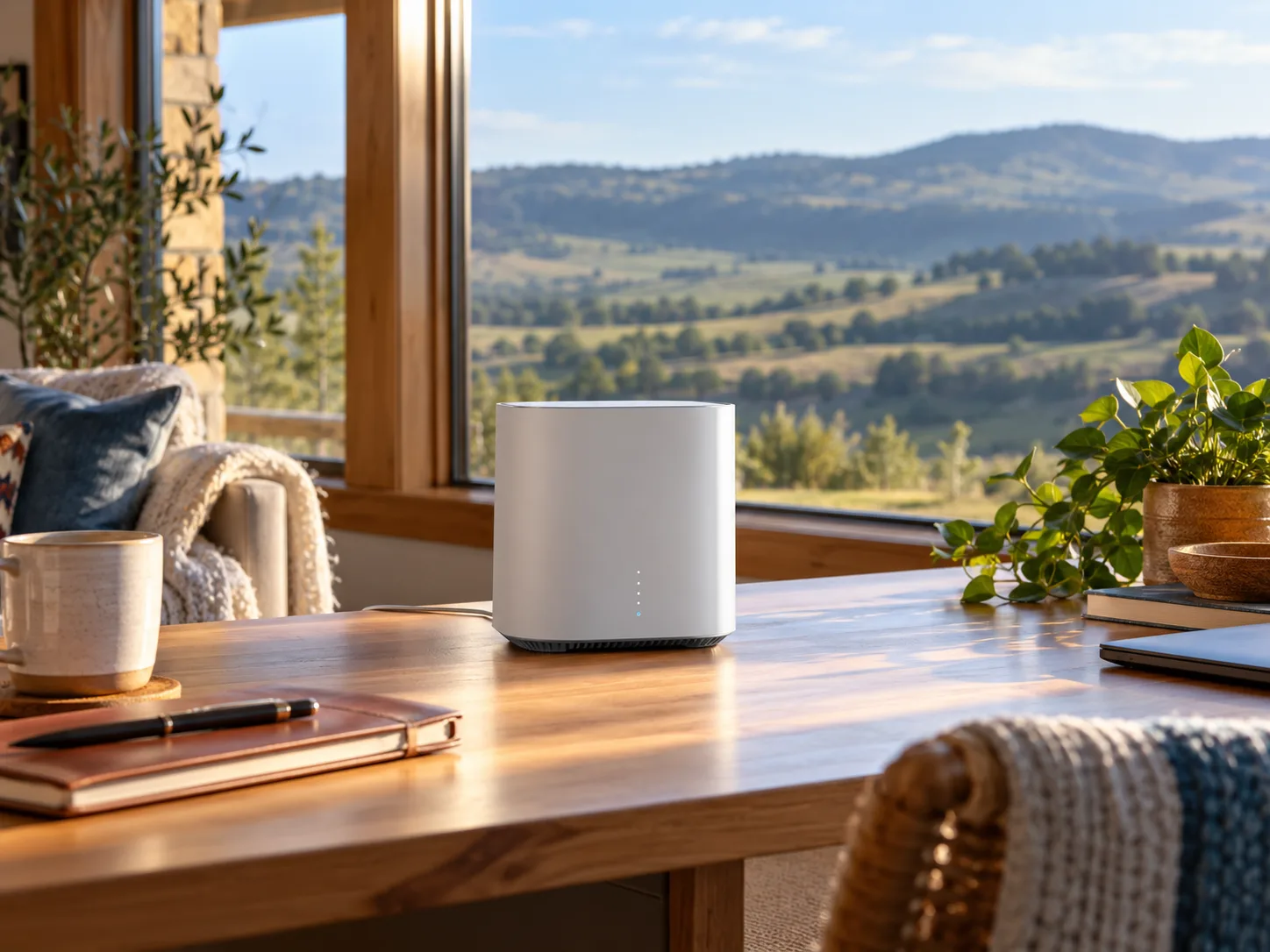 Internet router in a rural home